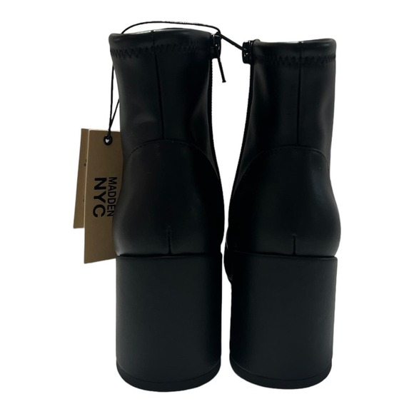 MADDEN NYC Women's Side 9 Bootie Zip black Ankle Heel Boots Comfort Form NEW - Picture 5 of 10